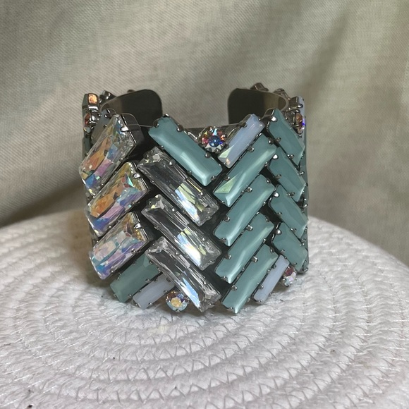 OOAK Sorrelli Cuff Bracelet Swarovski Crystals - Picture 2 of 9